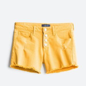 JUST USA Myra Frayed Hem Button Fly Short